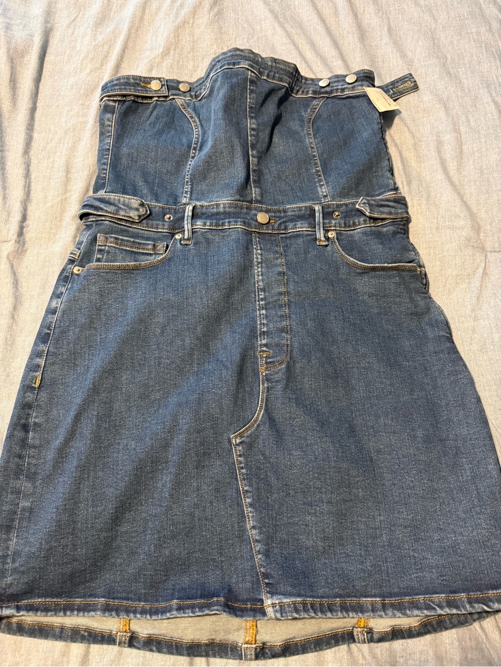 Good American Denim Strapless Dress - 2x